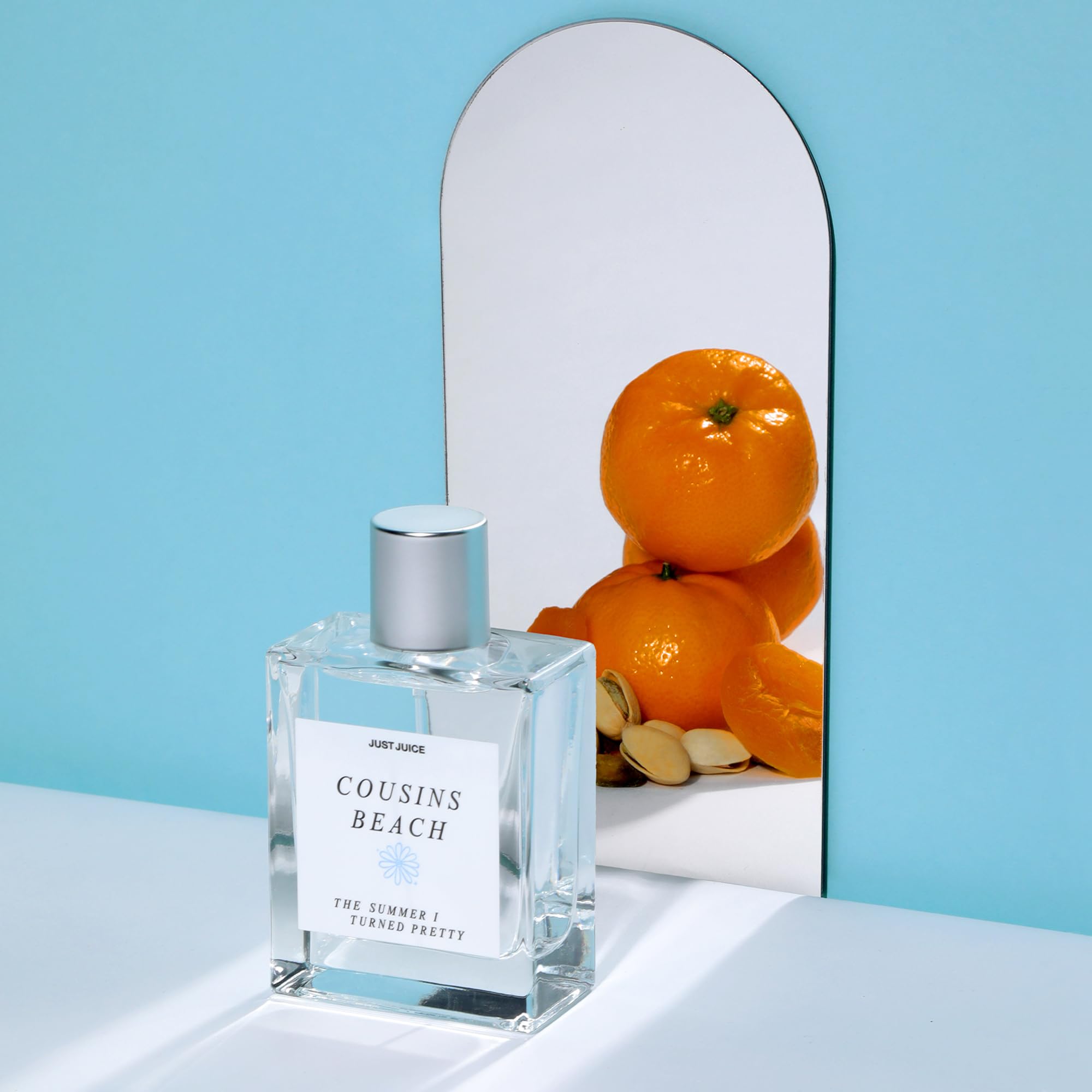 Just Juice unisex beachy rollerball fragrance packaging details