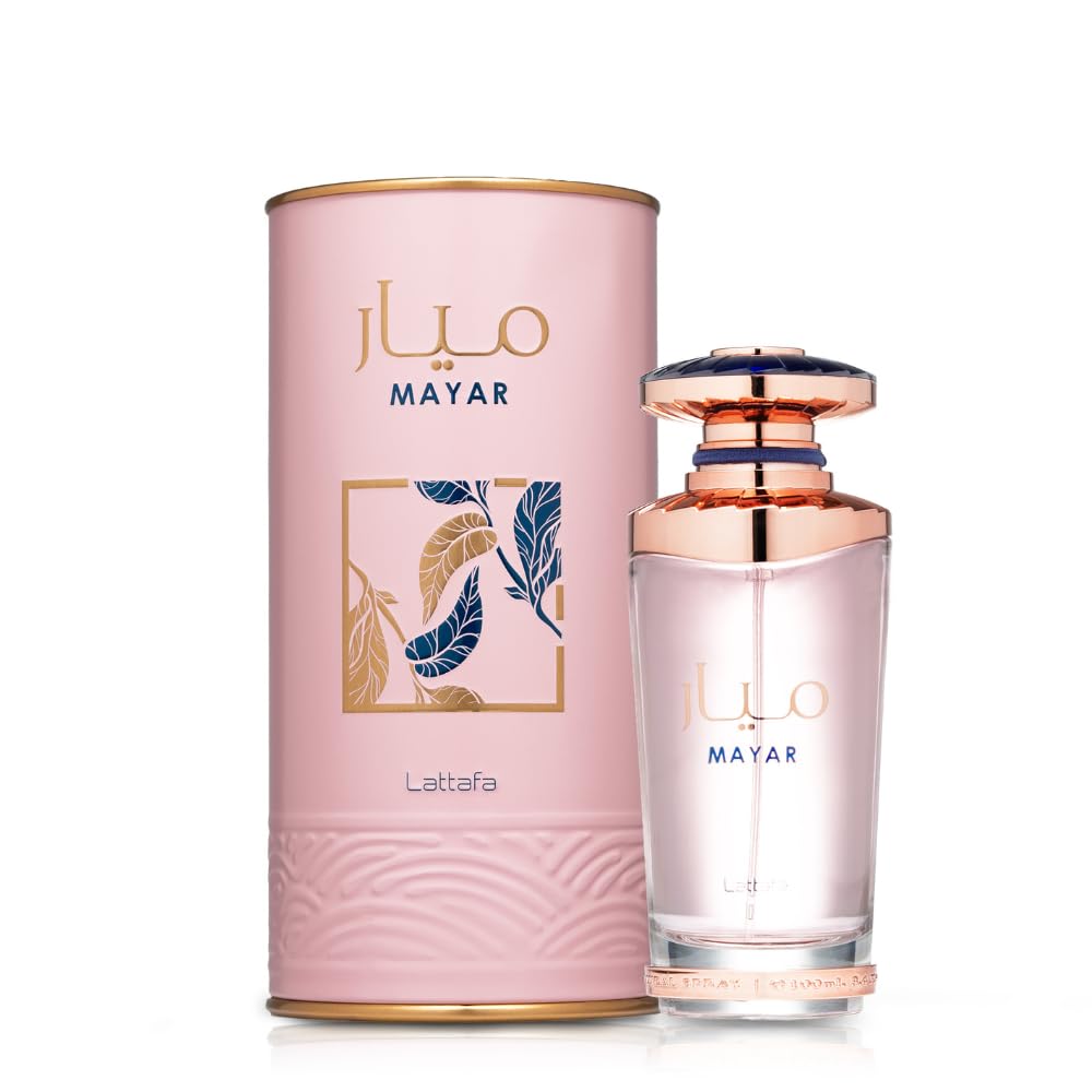 Authentic Lattafa Mayar 100 ml perfume spray packaging and bottle showcase