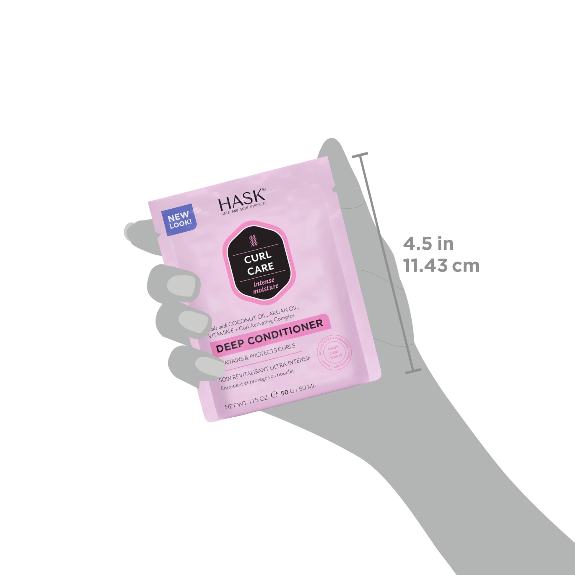 HASK moisturizing hair treatment for curly hair method compliance
