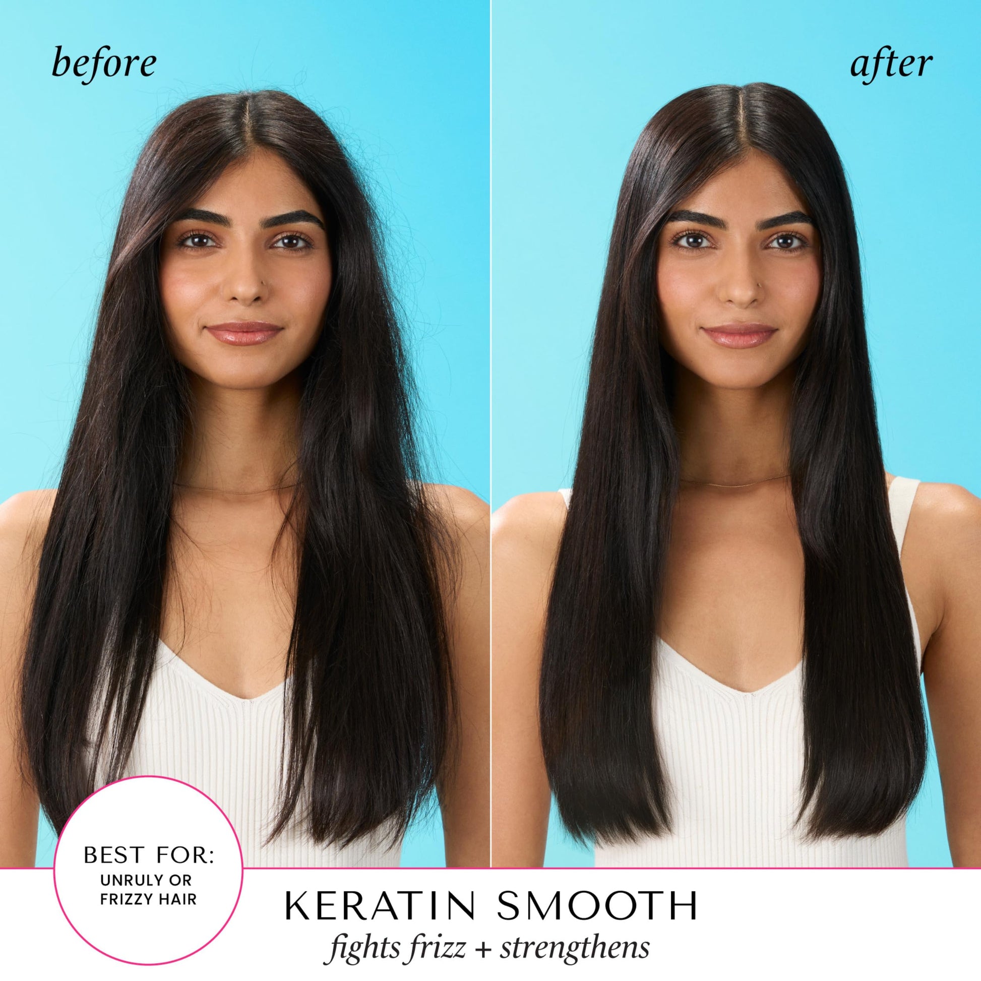 HASK Keratin Smoothing Treatment 8 Fluid Ounce showcasing the clean beauty label ingredients