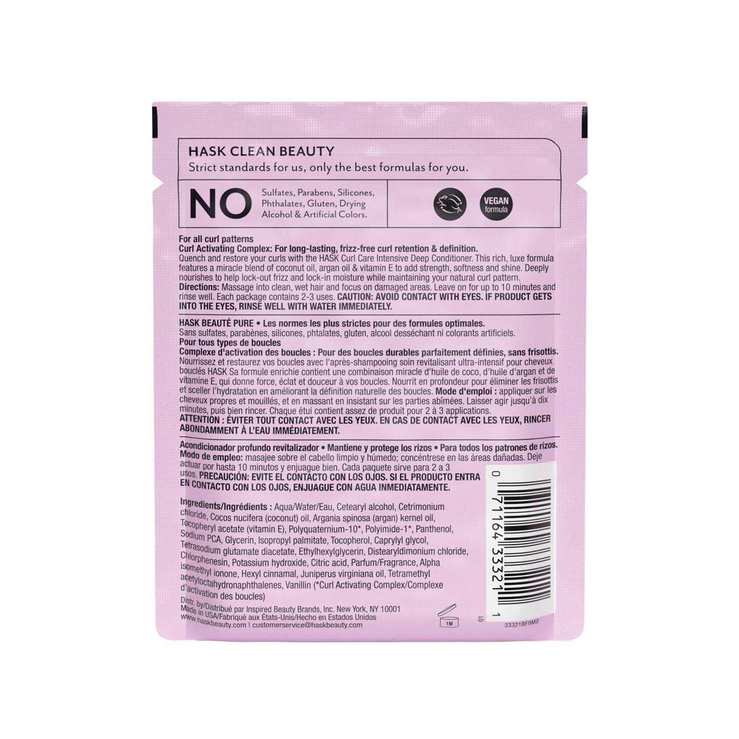 HASK intensive restoring formula with vitamin E for dry damaged curls