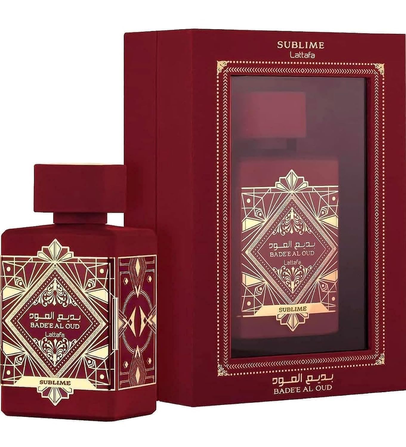 Unisex premium Arabic perfume bottle displaying the iconic gold detailing and branding elements.