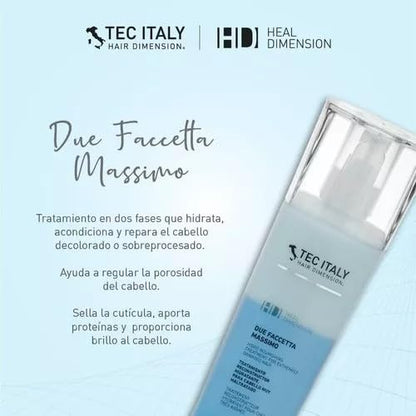 Authentic USA imported hydro nourishing hair treatment by Tec Italy displayed on a clean background.