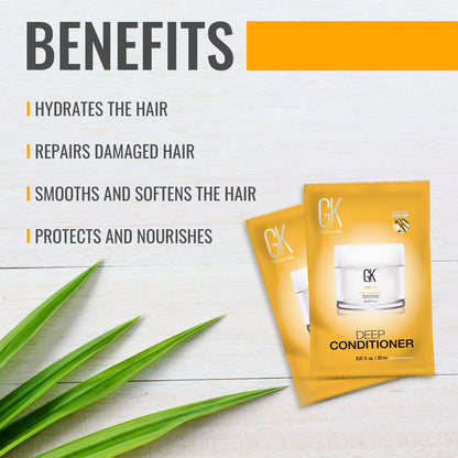 GK HAIR professional intensive hydrating hair mask sachets for dry and damaged hair restoration