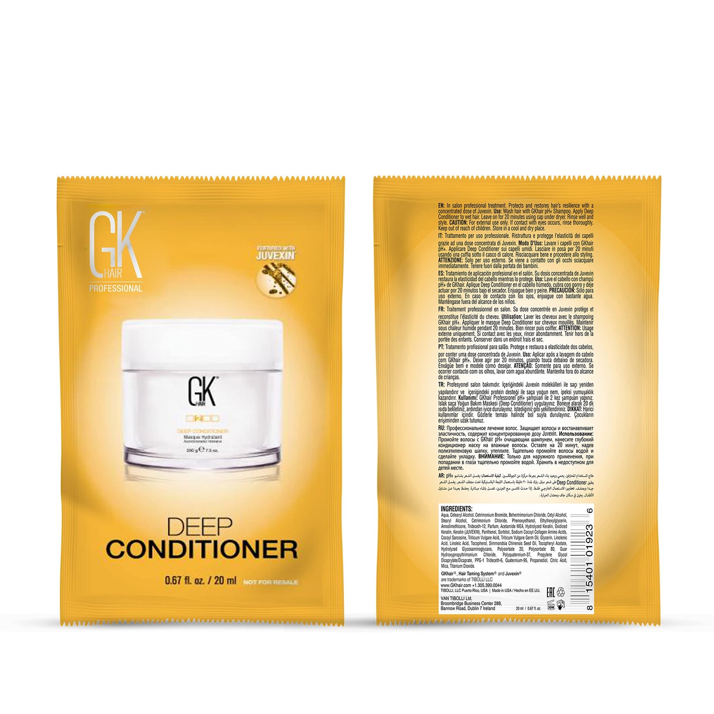 GK HAIR deep conditioning hair masque two pack for color treated hair hydration