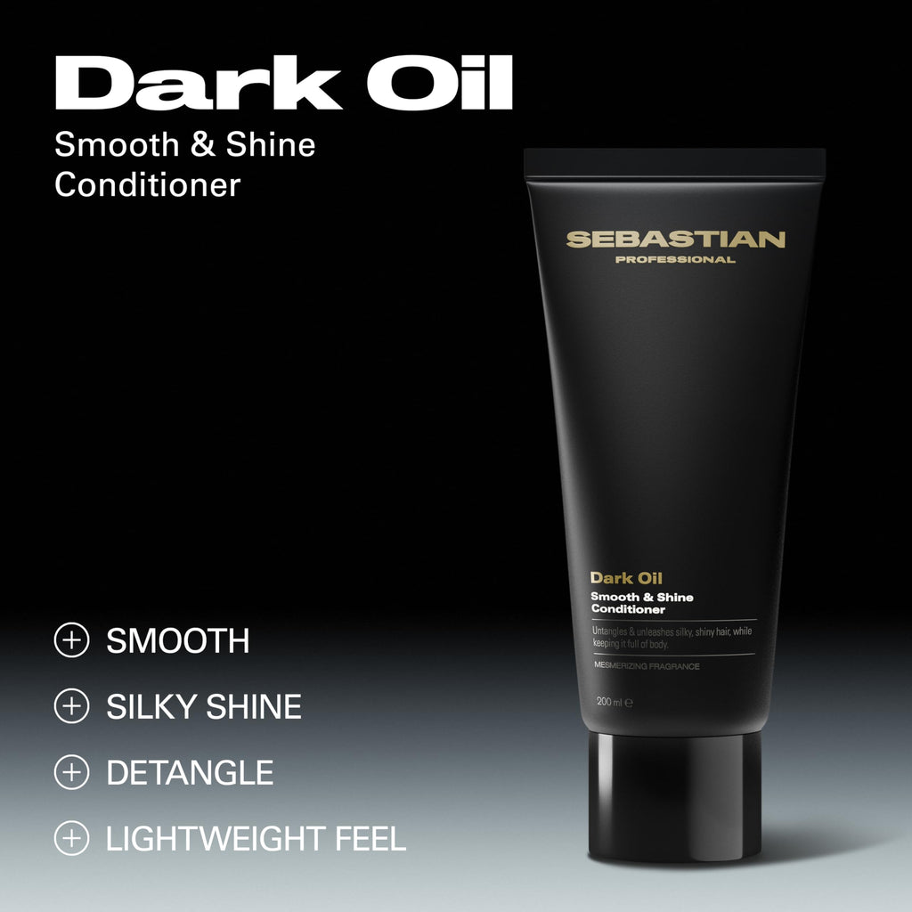Professional Sebastian dark oil lightweight conditioner pump dispenser closeup
