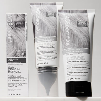 AGEbeautiful Hydrating Mask next to its original imported USA packaging for product authenticity
