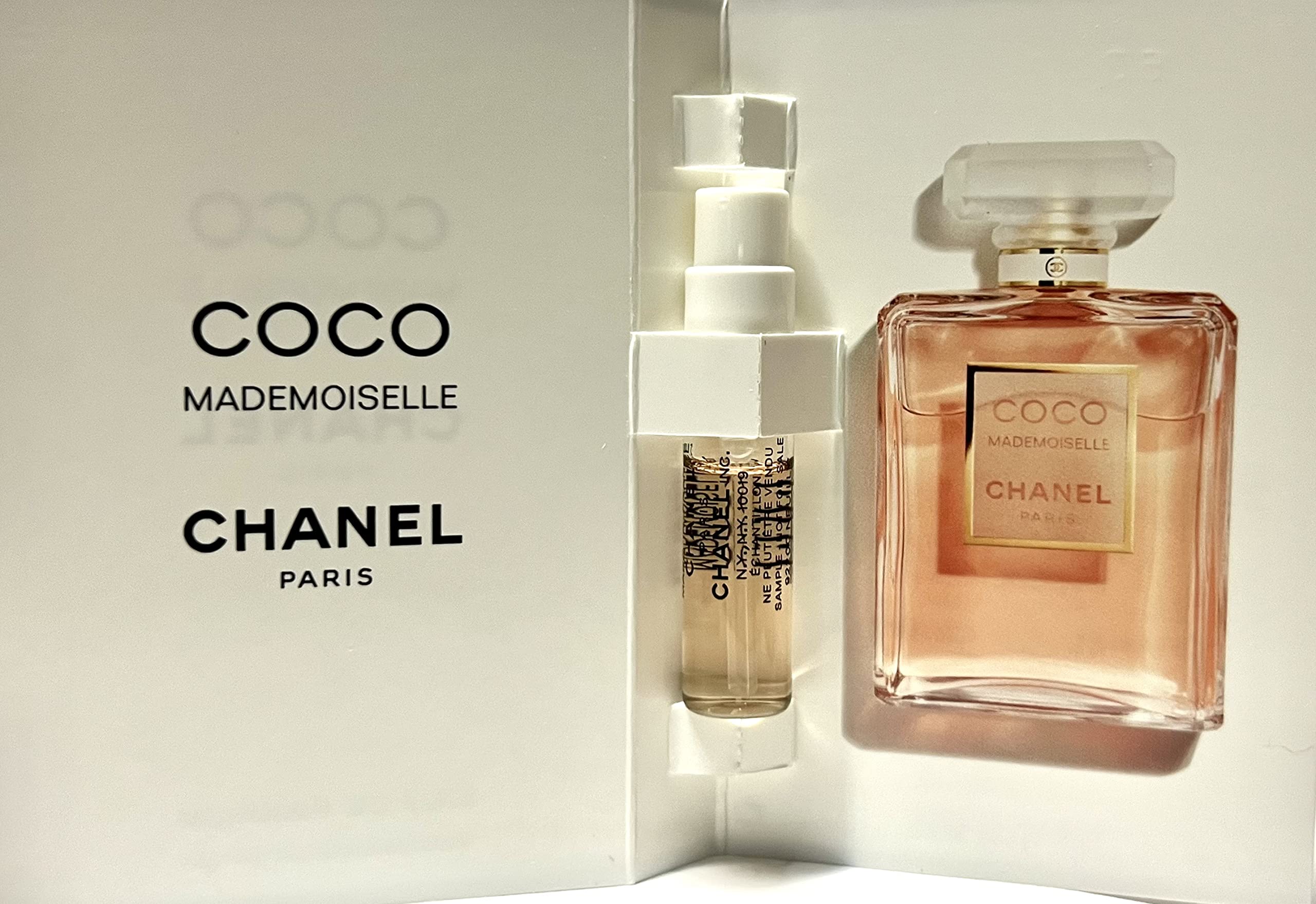 Chanel luxury perfume sample spray 1.5 milliliter close up