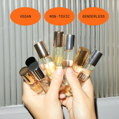 DedCool luxury beauty clean travel perfume product shot with outer box packaging