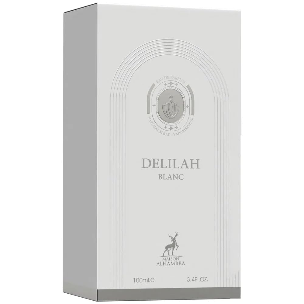 Authentic Maison Alhambra Delilah Blanc premium white perfume bottle