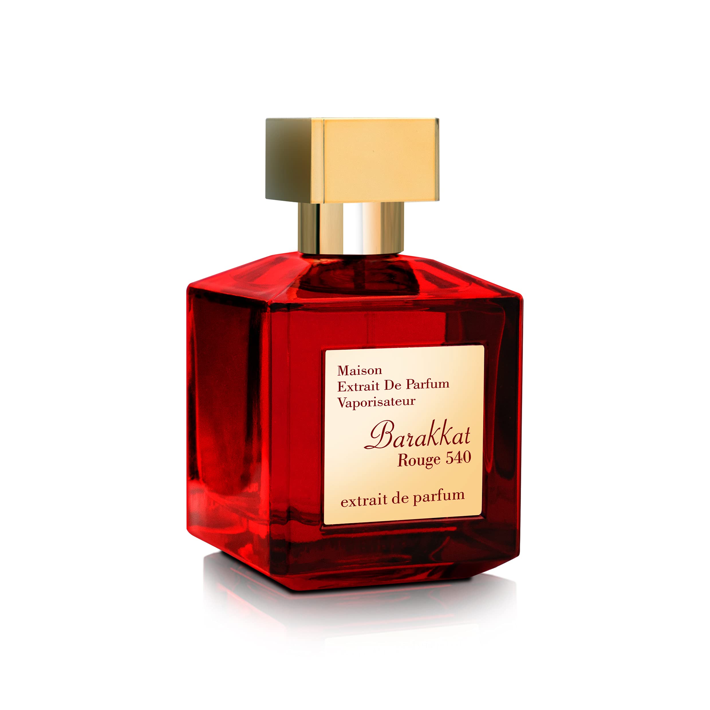 Authentic Fragrance World 3.4 Ounce perfume packaging box and golden cap details
