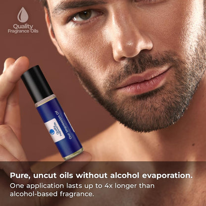 Quality Fragrance Oils Number 333 perfume oil roll-on bottle showcasing the compact travel friendly glass packaging