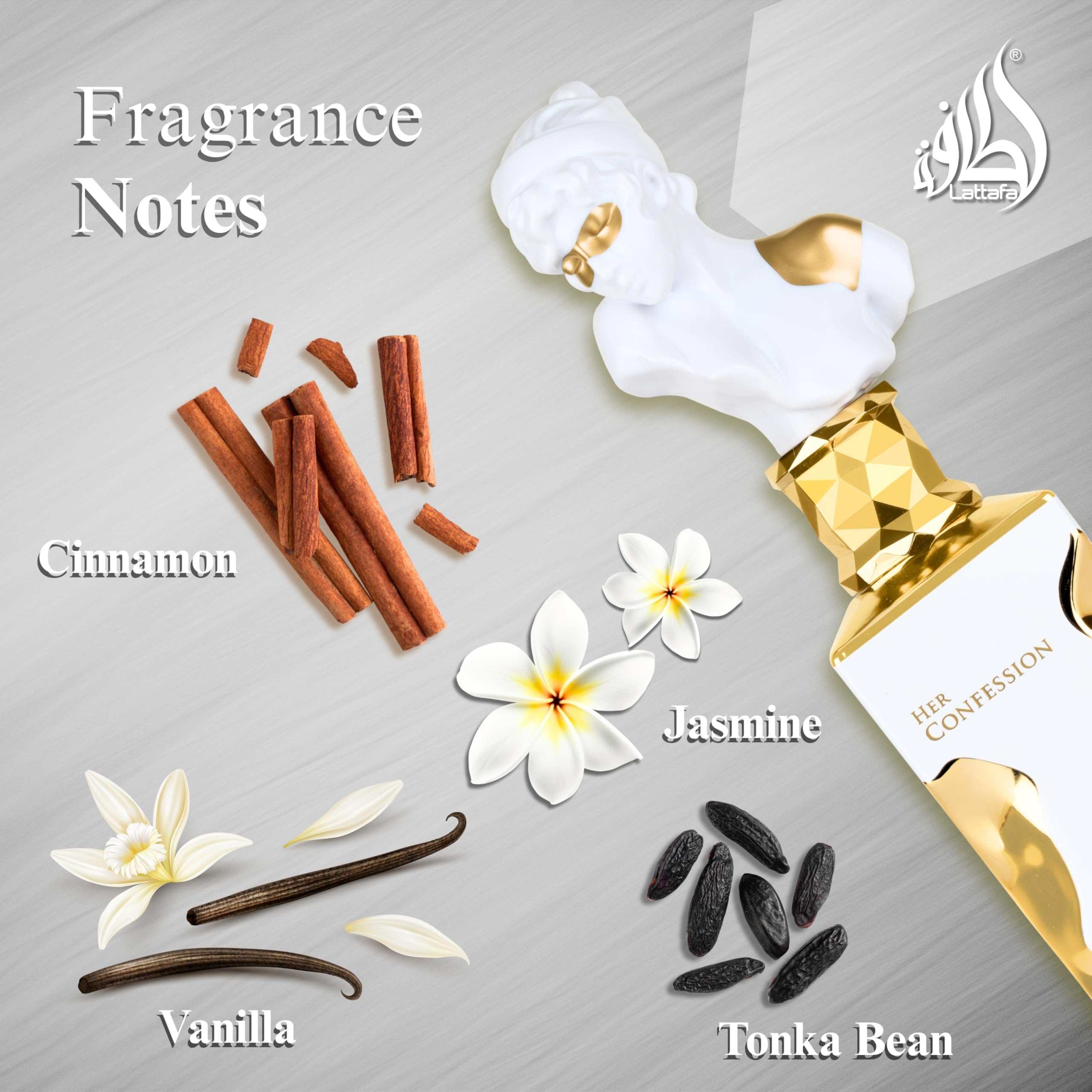 Authentic USA imported Lattafa Her Confession premium women perfume display