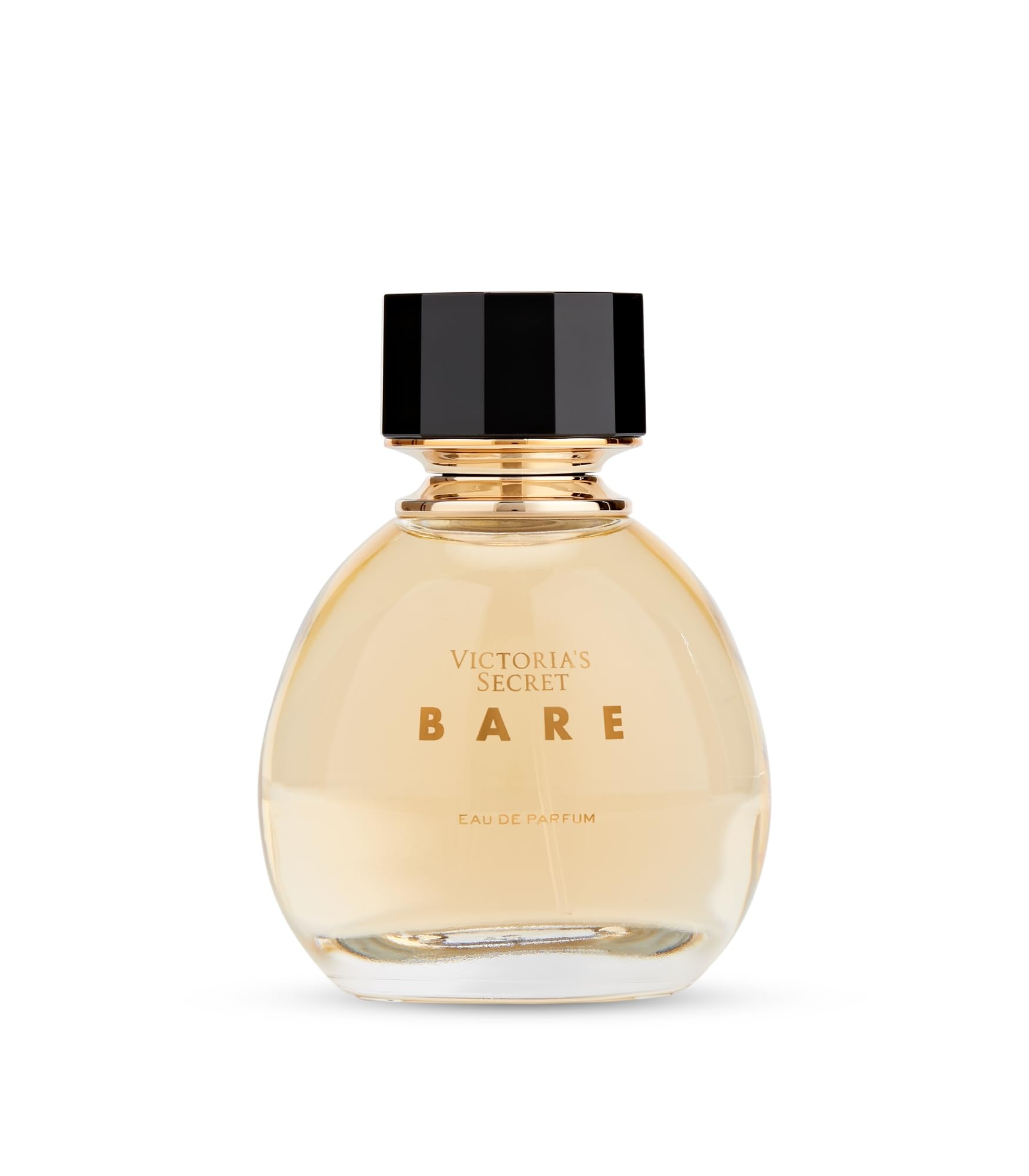Side profile of the Victoria's Secret Bare luxury women's perfume highlighting the elegant spray mechanism.