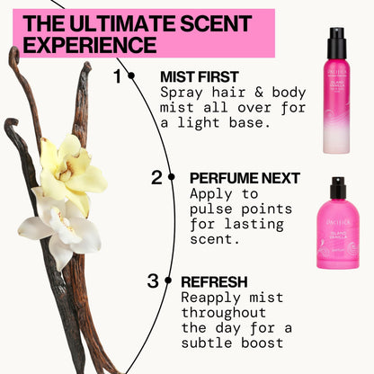 Pacifica long lasting vanilla perfume for women spray application view