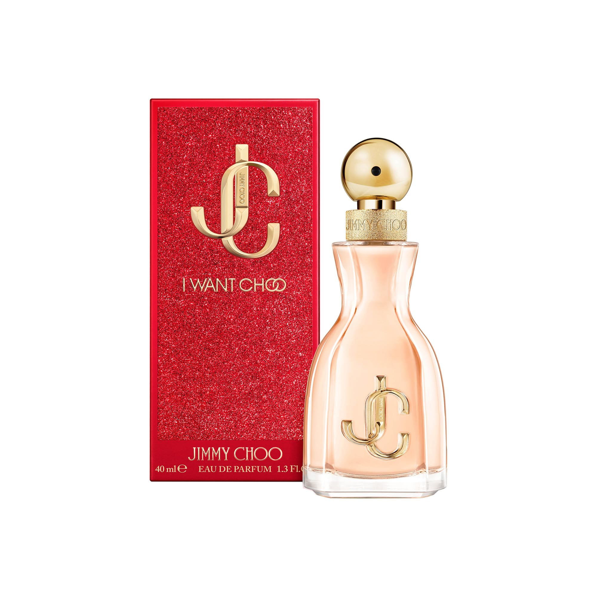 Jimmy Choo luxury women's perfume 40 milliliter bottle with hammered gold cap