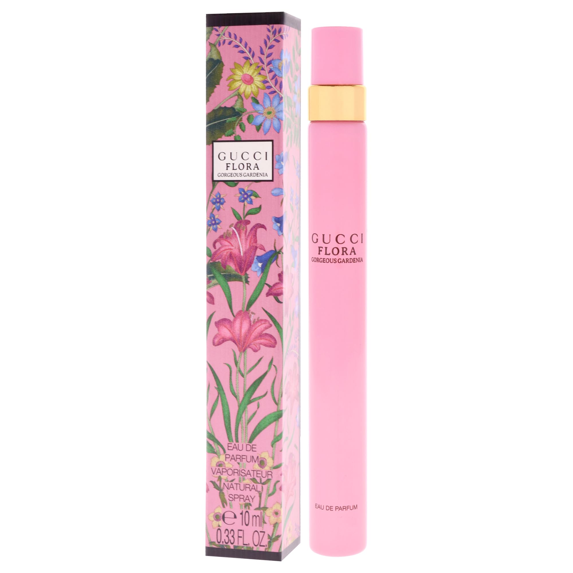 Authentic USA imported Gucci miniature floral perfume showing the spray nozzle.