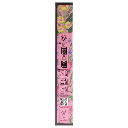 Side view of the colourful pink botanical box for Gucci Flora Gorgeous Gardenia.