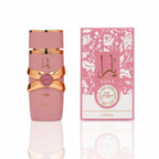 Lattafa Yara Elixir luxury pink glass bottle with rose gold accents