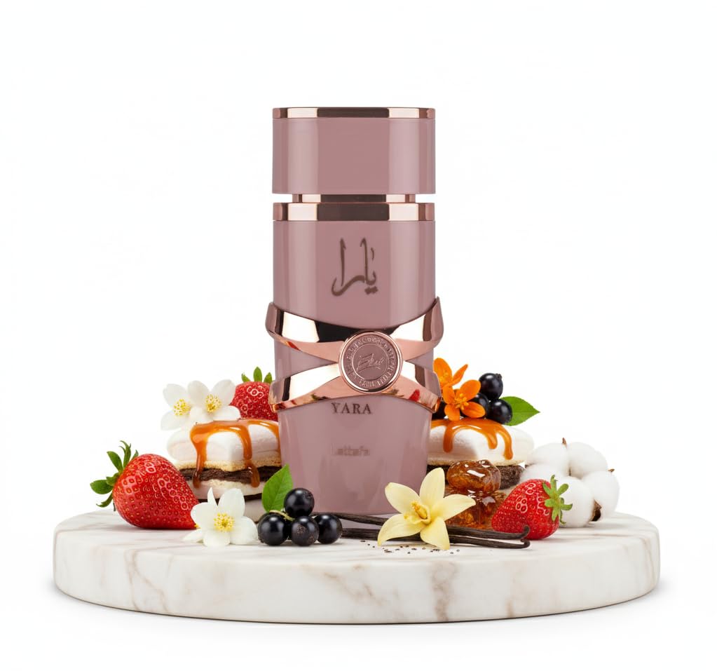 Imported Lattafa Yara Elixir gourmand fragrance packaging for women