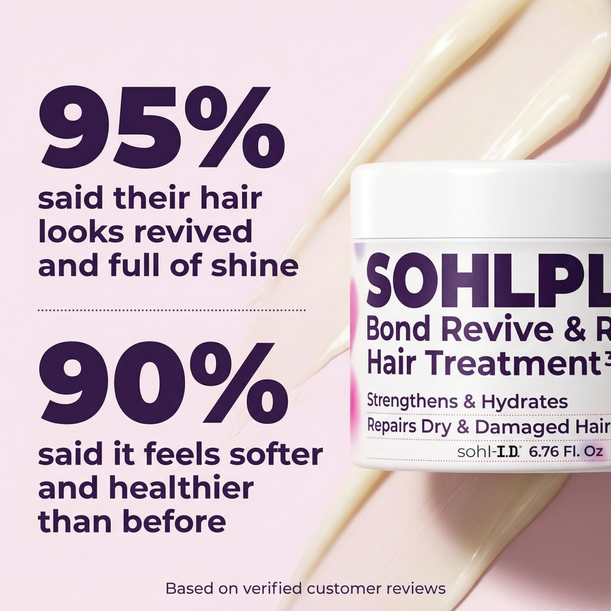Sohlplex deep conditioning treatment jar placed next to natural ingredients like argan oil and vitamins