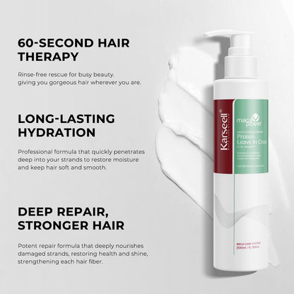 Karseell professional salon grade leave in treatment for frizzy and damaged hair protection