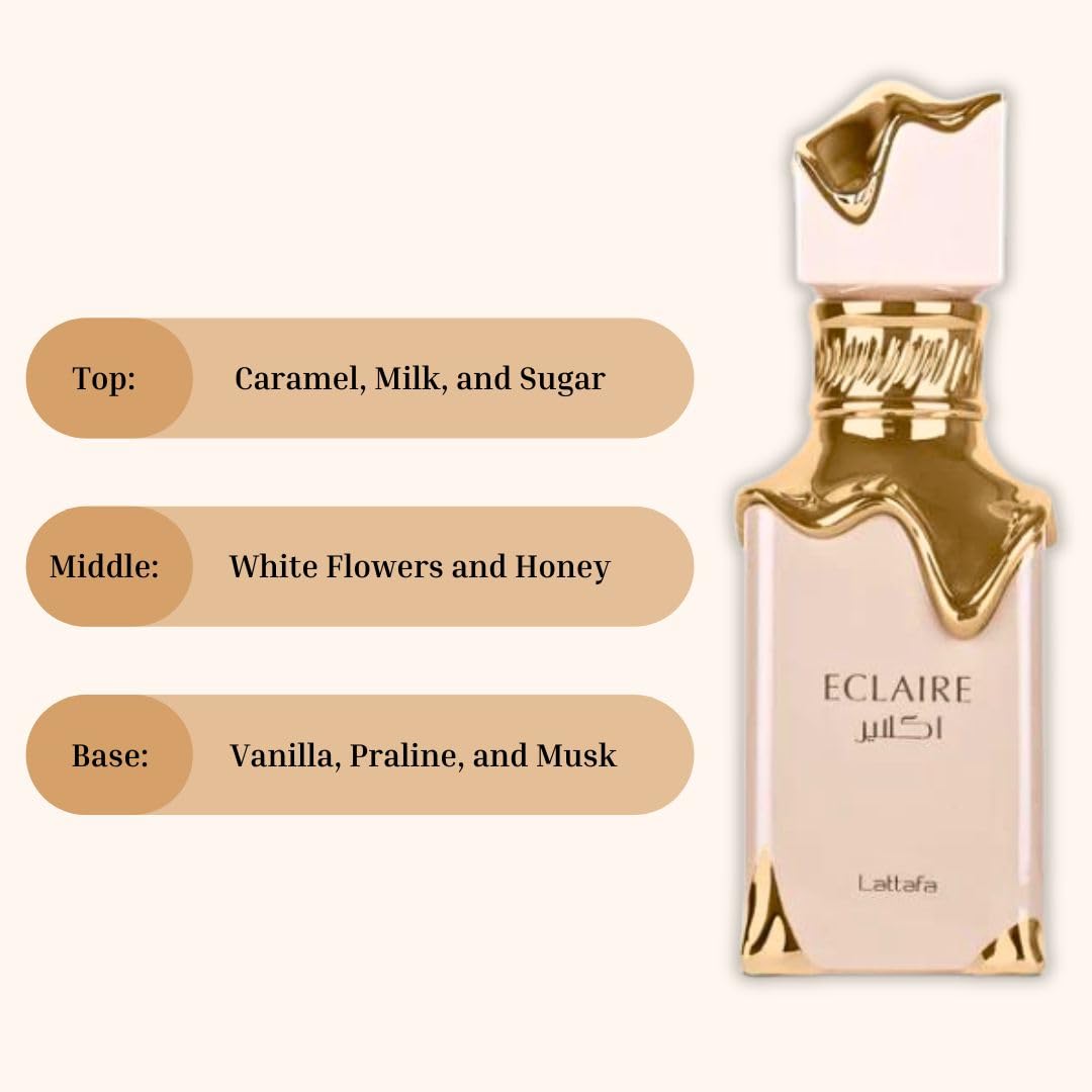 Lattafa Eclaire long lasting perfume for women side view