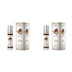 Close-up of Al-Rehab Choco Musk amber vanilla concentrated fragrance oil rollerball applicator tip
