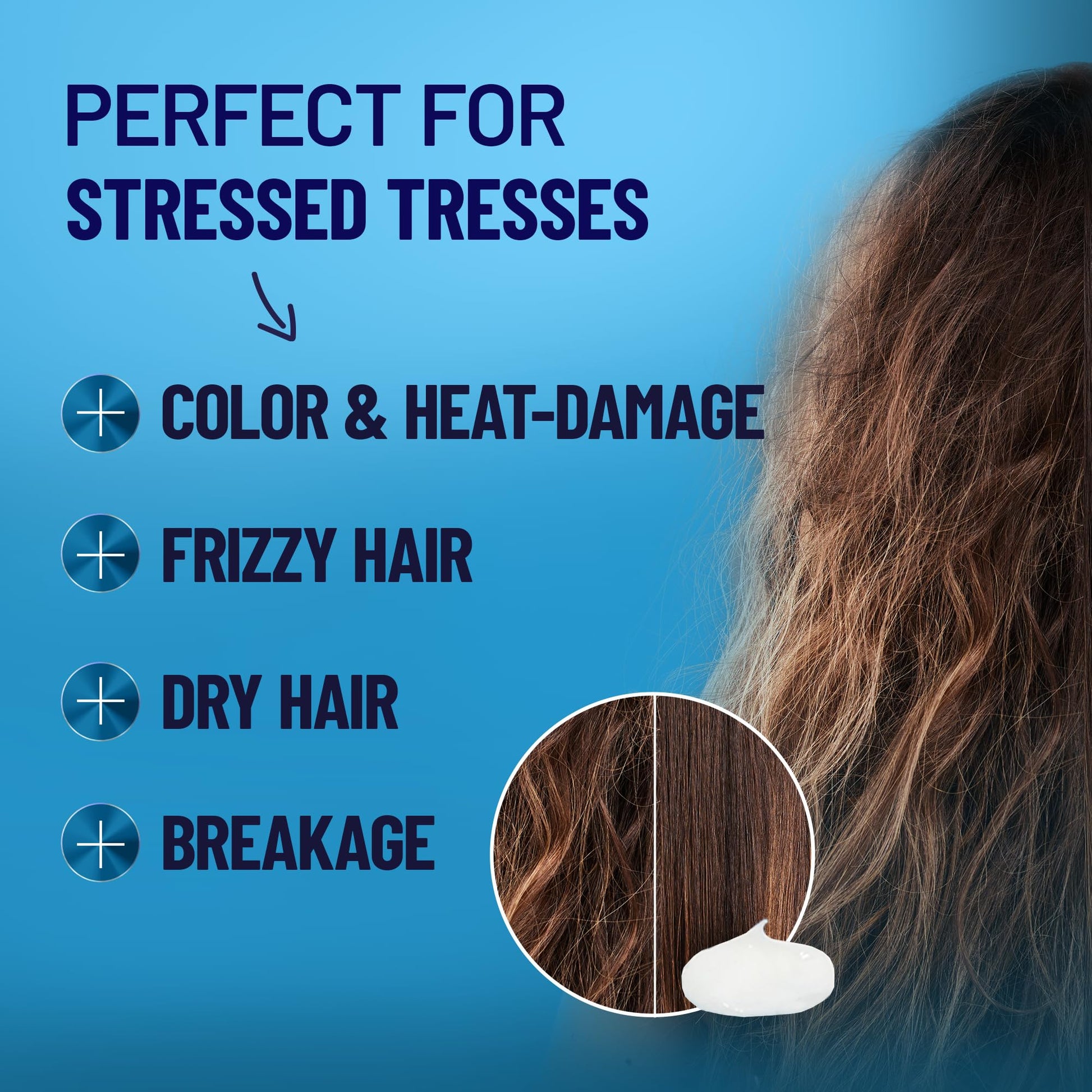 Boldplex 3 Bond Repair Hair Protein Treatment Mask being applied to damp curly sections