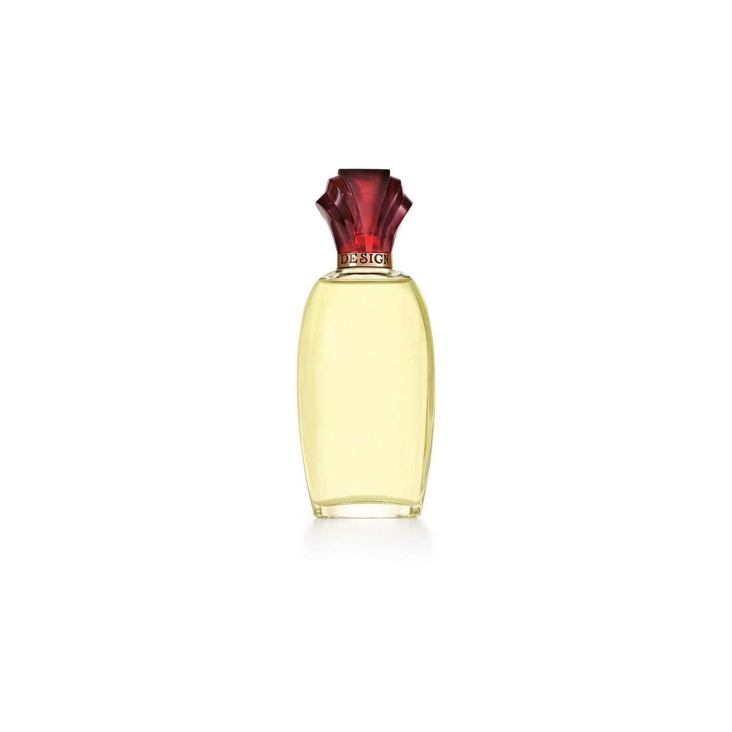 Authentic Paul Sebastian Design perfume 3.4 Ounce bottle showcasing clear liquid and red topper