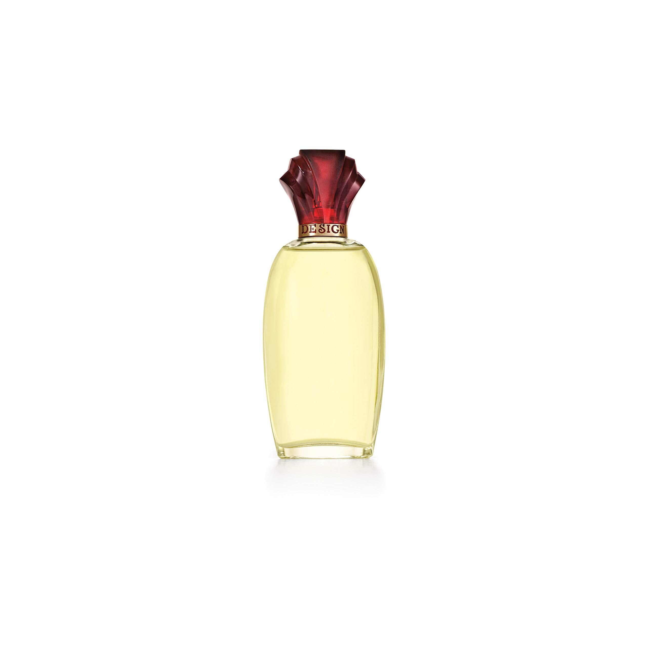Authentic Paul Sebastian Design perfume 3.4 Ounce bottle showcasing clear liquid and red topper