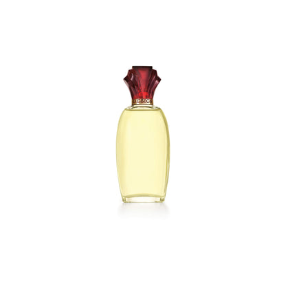 Authentic Paul Sebastian Design perfume 3.4 Ounce bottle showcasing clear liquid and red topper