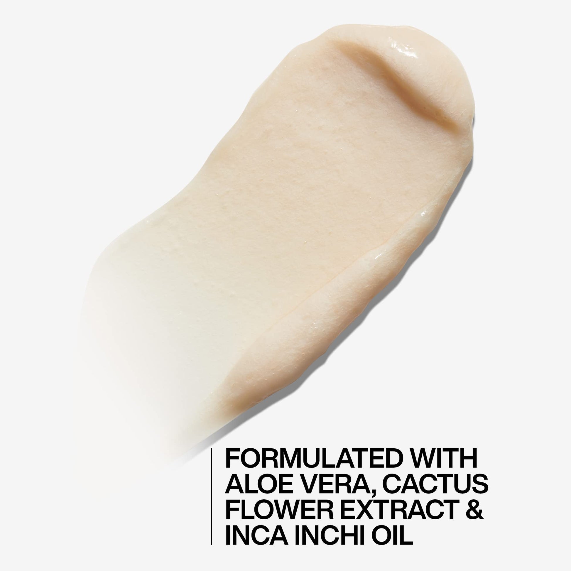 Textured shot of the ultra moisturizing hair lotion cream on a clean background demonstrating its lightweight consistency.