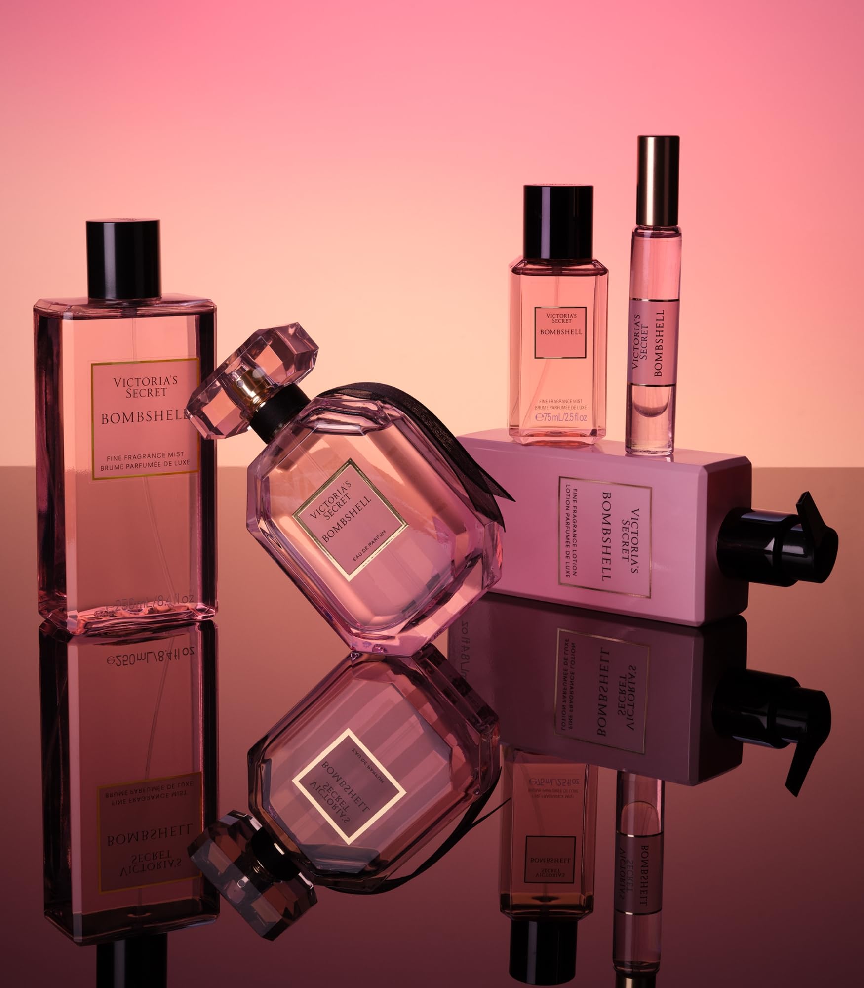 Imported Victoria's Secret Bombshell premium fruity floral Eau de Parfum close up view highlighting the sprayer nozzle.