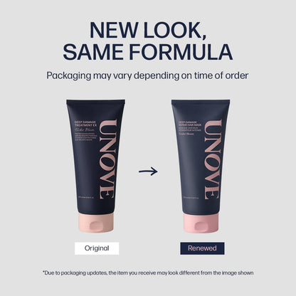 UNOVE Deep Damage Treatment EX authentic import seal and product bottle