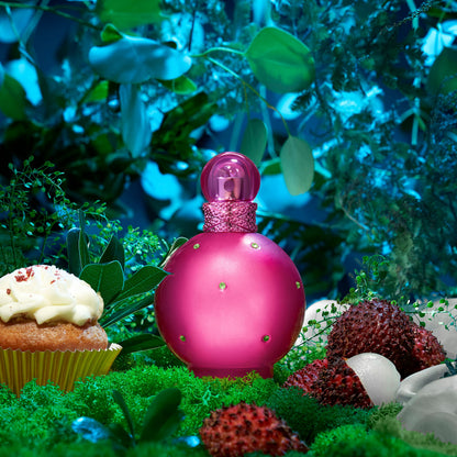 Underneath view of the Britney Spears Fantasy bottle showcasing batch code details