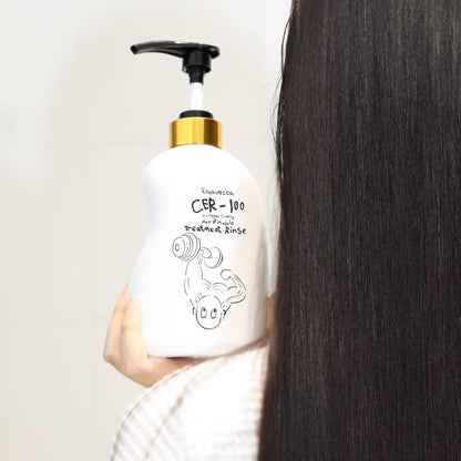 Elizavecca authentic imported hair treatment rinse 500ml bottle side view angle