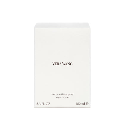 Authentic Vera Wang elegant floral fragrance packaging box showing ingredient details