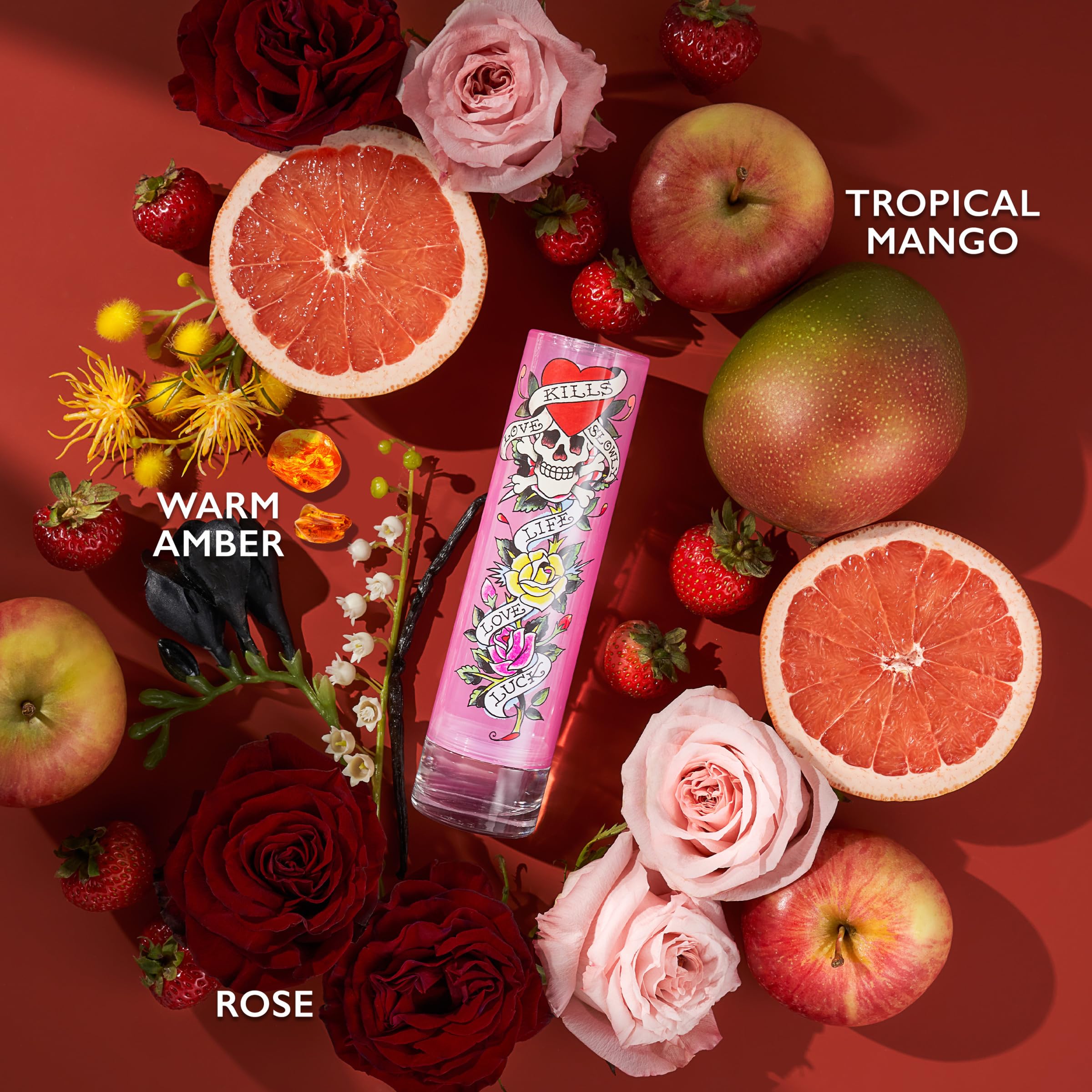 Ed Hardy floral fruity women fragrance spray showing the atomiser nozzle up close