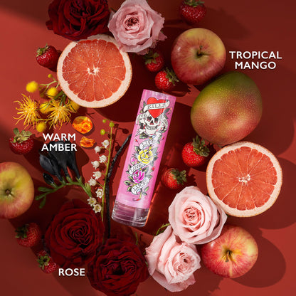 Ed Hardy floral fruity women fragrance spray showing the atomiser nozzle up close