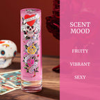 Authentic Ed Hardy for Women Eau De Parfum bottle standing upright alongside outer packaging