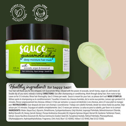 Under cap view of the authentic Sauce Beauty Guacamole Whip intensive treatment.
