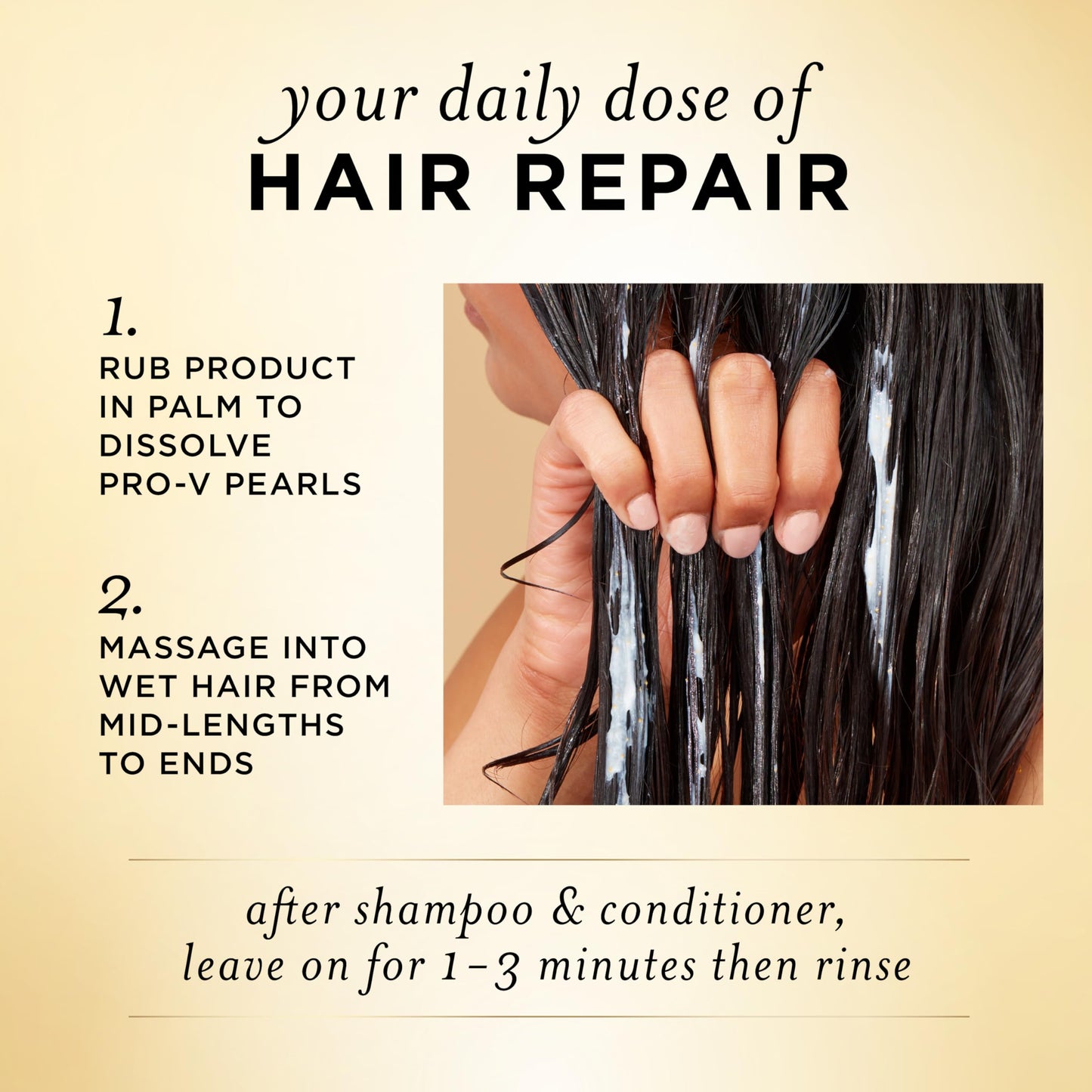 Pantene Miracle Rescue 8.0 fluid ounces packaging back labels with application instructions