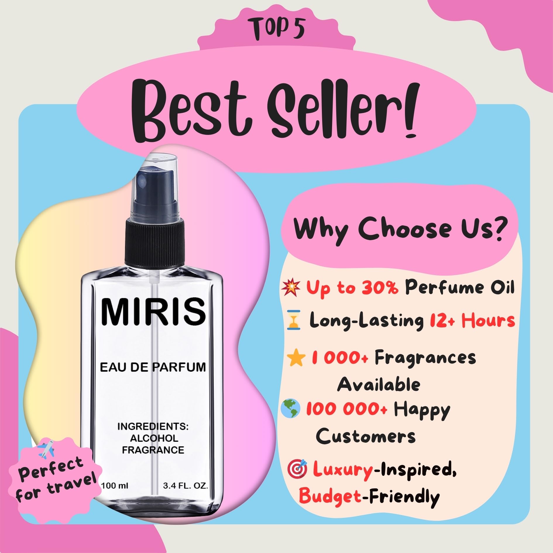 MIRIS floral oriental premium blend 3.4 fluid ounce container view