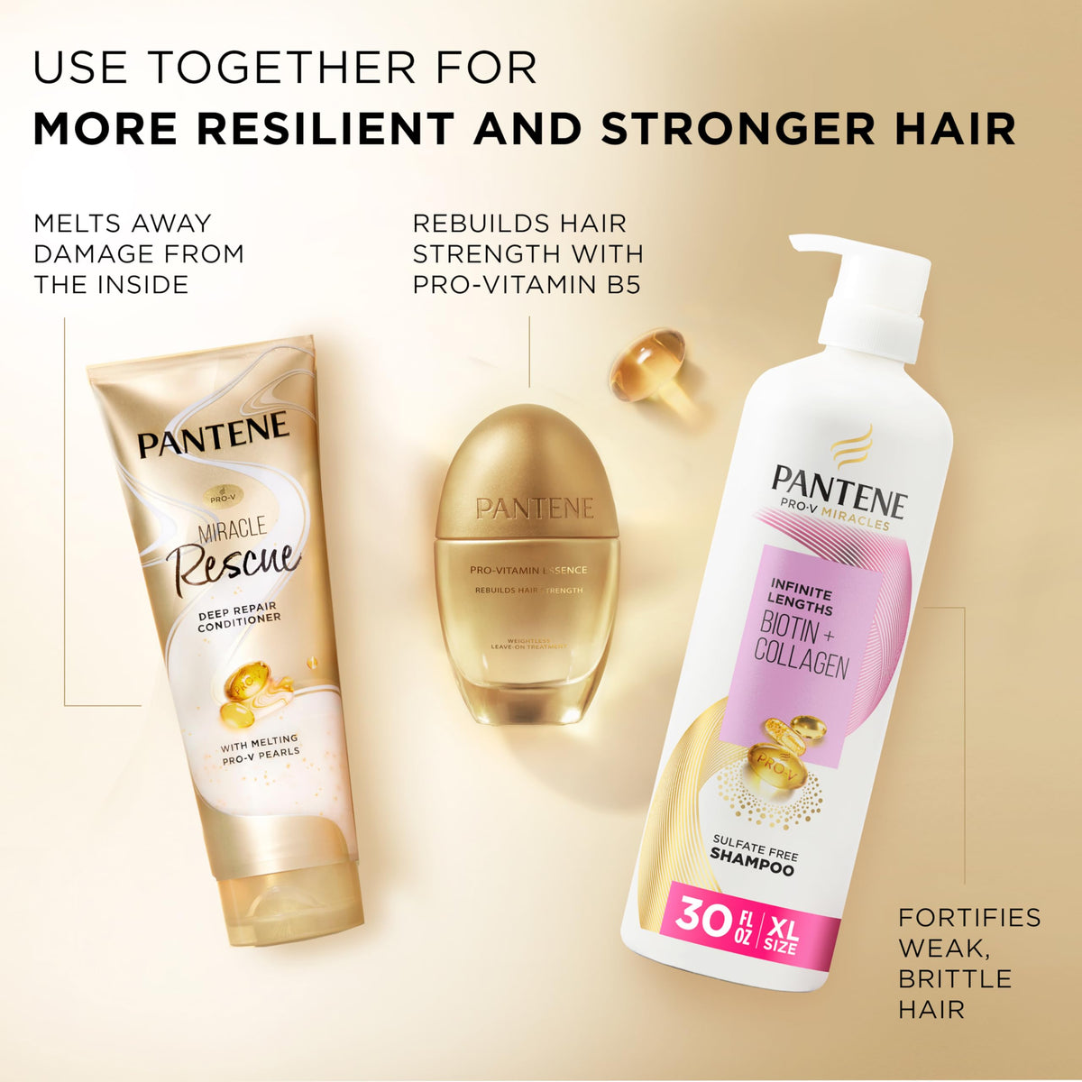 Pantene Miracle Rescue Deep Repair Conditioner held in hand for scale