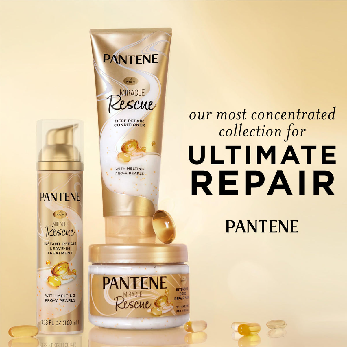 Pantene Miracle Rescue Deep Repair Conditioner packaging layout
