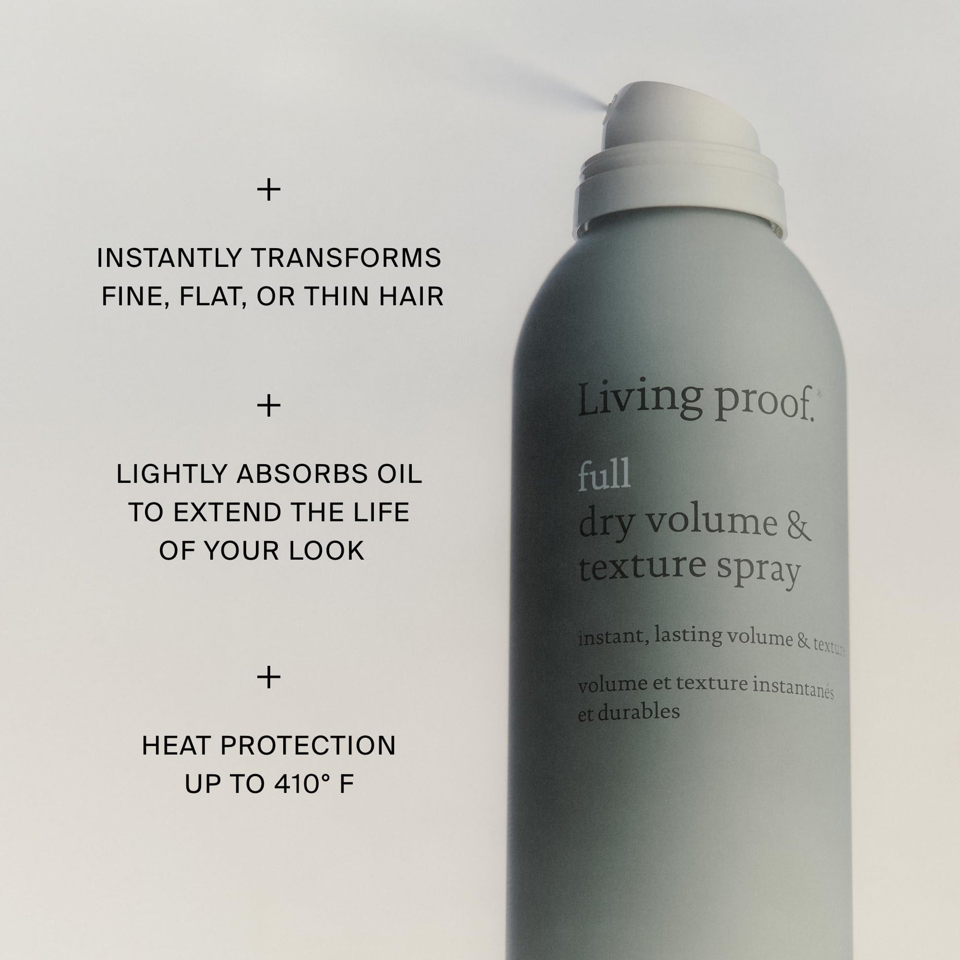 Authentic Living Proof hair care travel bundle on white background