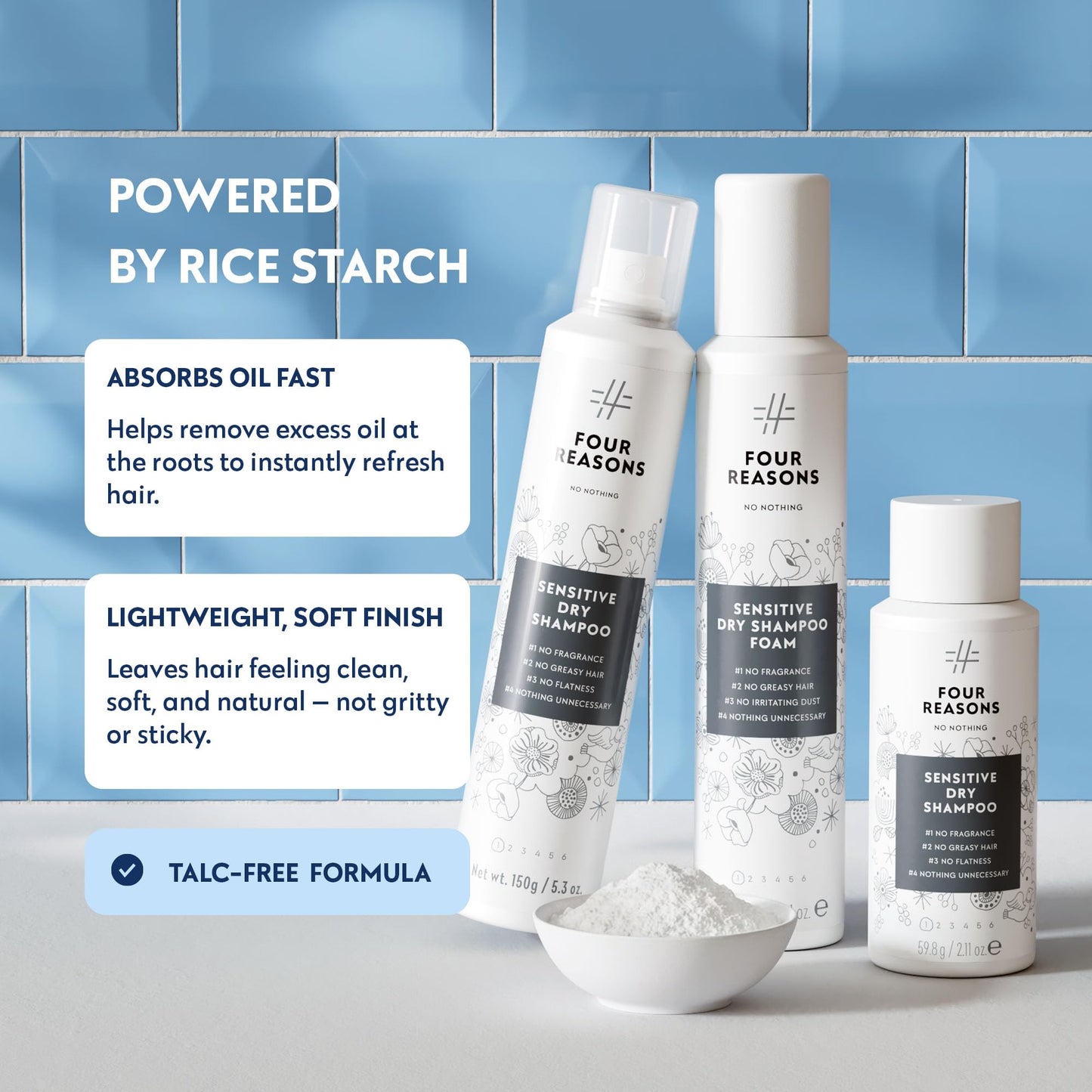 No Nothing hypoallergenic unperfumed dry shampoo bottle application details