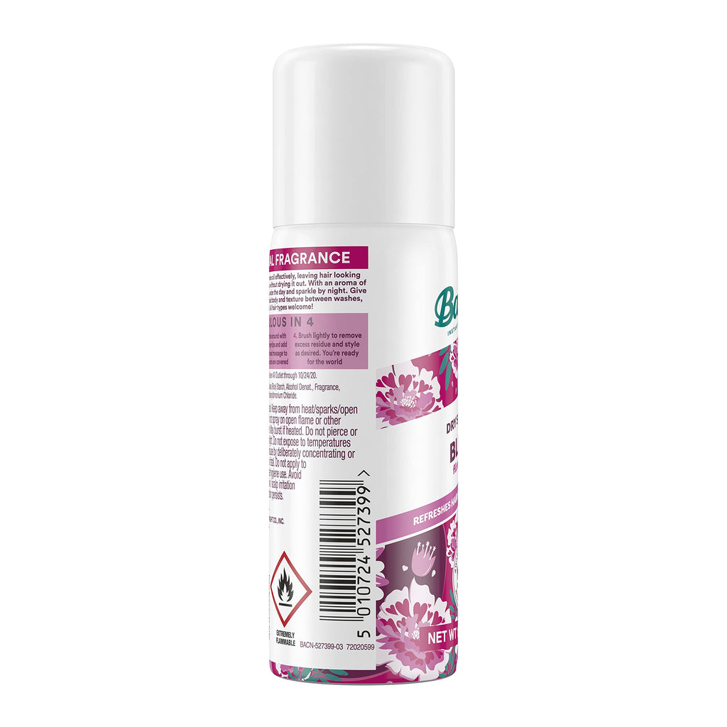 Batiste imported hair care dry shampoo set arranged for travel