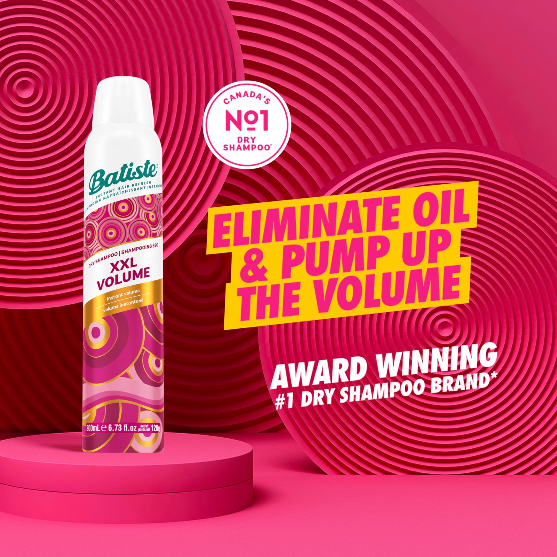Batiste XXL Stylist dry shampoo application process